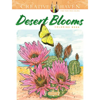 Creative Haven Desert Blooms Coloring Book - Paperback