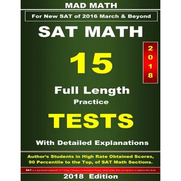 2018 New SAT Math 15 Tests - Paperback