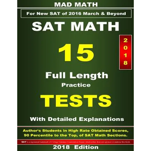 2018 New SAT Math 15 Tests