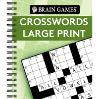 Brain Games - Crosswords Large Print (Green) - Spiral