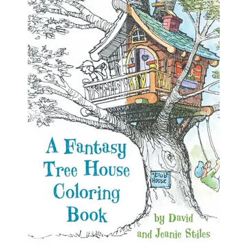 A Fantasy Tree House Coloring Book - Paperback