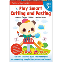 Play Smart Cutting and Pasting Age 3+: Preschool Activity Workbook with Stickers for Toddlers Ages 3, 4, 5: Build Strong Fine Motor Skills: Basic Scis - Paperback