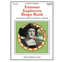 Famous Explorers Bingo Book: Complete Bingo Game In A Book - Paperback
