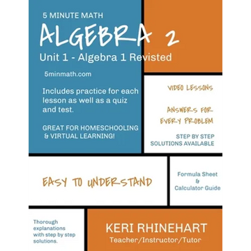 Algebra 2: Unit 1 - Algebra 1 Revisited: 5 Minute Math - Paperback
