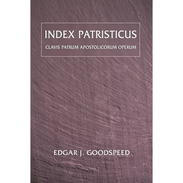 Index Patristicus - Paperback