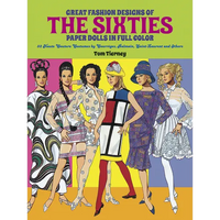 Great Fashion Designs of the Sixties Paper Dolls: 32 Haute Couture Costumes by Courreges, Balmain, Saint-Laurent and Others - Paperback