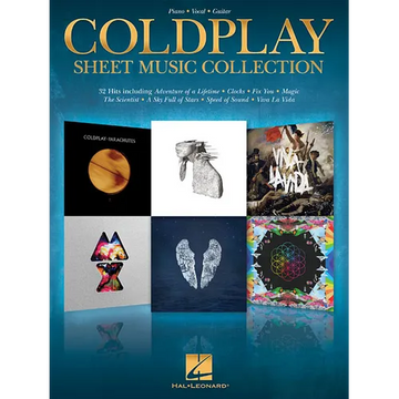 Coldplay Sheet Music Collection Piano Vocal Guitar Songbook 32 Popular Hits Including Viva La Vida Yellow Fix You and More Hal Leonard Music Book for - Paperback