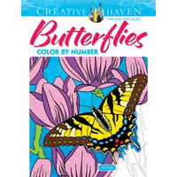Creative Haven Butterflies Color by Number Coloring Book - Paperback