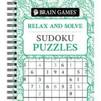 Brain Games - Relax and Solve: Sudoku (Pattern Cover) - Spiral