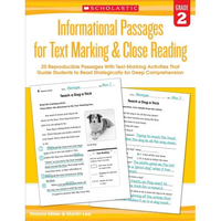 Informational Passages for Text Marking & Close Reading: Grade 2 - Paperback