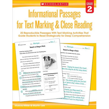 Informational Passages for Text Marking & Close Reading: Grade 2 - Paperback
