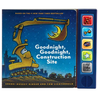 Goodnight, Goodnight, Construction Site Sound Book: (Construction Books for Kids, Books with Sound for Toddlers, Children's Truck Books, Read Aloud Bo - Board Book