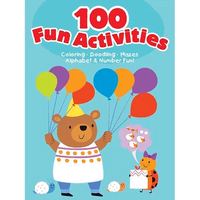 100 Fun Activities--Blue: Coloring, Doodling, Mazes, Alphabet & Number Fun! - Paperback