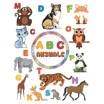 ABC animals: amazing Gift for kids to learn the alphabets, trace them color animals and learn facts about animals . all in one educational and fun boo - Paperback