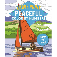 Large Print Peaceful Color by Numbers: Easy to Read - Paperback