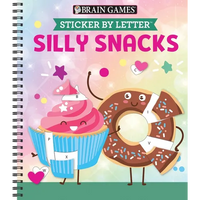 Brain Games - Sticker by Letter: Silly Snacks - Spiral