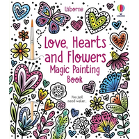 Love, Hearts and Flowers Magic Painting Book - Paperback