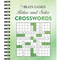 Brain Games - Relax and Solve: Crosswords (Green) - Spiral