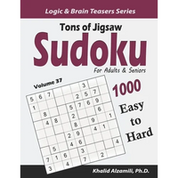 Tons of Jigsaw Sudoku for Adults & Seniors: 1000 Easy to Hard Puzzles - Paperback
