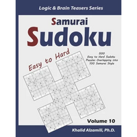 Samurai Sudoku: 500 Easy to Hard Sudoku Puzzles Overlapping into 100 Samurai Style - Paperback