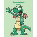 Happy Animals Coloring Book 1
