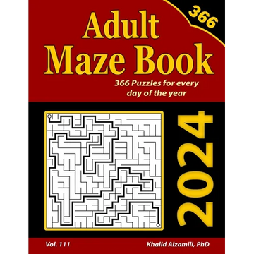 2024 Adult Maze Book: 366 Mazes for Every Day of the Year - Paperback
