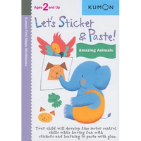 Kumon Let's Sticker & Paste! Amazing Animals - Paperback