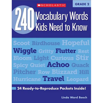 240 Vocabulary Words Kids Need to Know: Grade 2: 24 Ready-To-Reproduce Packets Inside! - Paperback