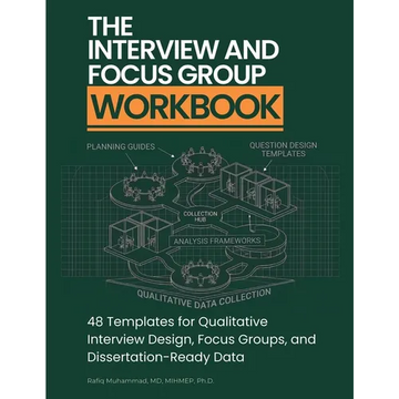 The Interview and Focus Group Workbook: 48 Templates for Qualitative Interview Design, Focus Groups, and Dissertation-Ready Data - Paperback