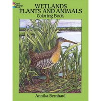 Wetlands Plants and Animals Coloring Book - Paperback