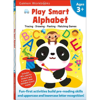 Play Smart Alphabet Age 3+: Preschool Activity Workbook with Stickers for Toddlers Ages 3, 4, 5: Learn Letter Recognition: Alphabet, Letters, Tracing, - Paperback