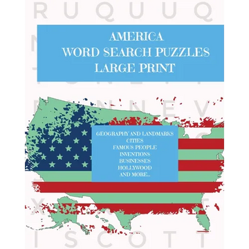America: Puzzle Activity Book for Teens and Adults: Large Print - Paperback