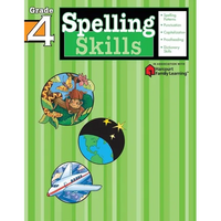 Spelling Skills: Grade 4 (Flash Kids Harcourt Family Learning) - Paperback