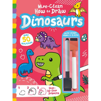 Wipe-Clean How to Draw Dinosaurs - Hardcover