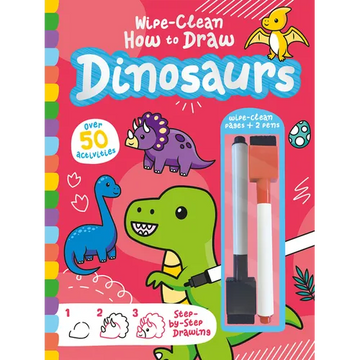 Wipe-Clean How to Draw Dinosaurs - Hardcover