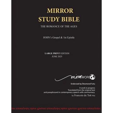 John's Gospel and Epistle LARGE PRINT Mirror Study Bible - Paperback