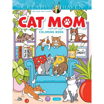 Creative Haven Cat Mom Coloring Book - Paperback