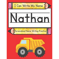 I Can Write My Name: Nathan: Personalized Name Writing Book - Paperback