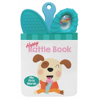 Happy Rattle Book - My First Words - Board Book