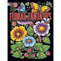 Floral Fantasies Stained Glass Coloring Book - Paperback