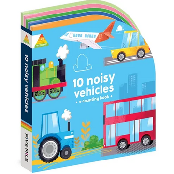 10 Noisy Vehicles: A Counting Book - Board Book