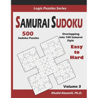 Samurai Sudoku: 500 Easy to Hard Sudoku Puzzles Overlapping into 100 Samurai Style - Paperback