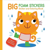 Big Foam Stickers: Sticker & Coloring Book (Cat & Friends) - Hardcover