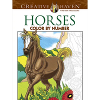 Horses Color by Number Coloring Book - Paperback
