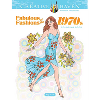 Creative Haven Fabulous Fashions of the 1970s Coloring Book - Paperback