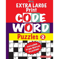 EXTRA LARGE Print CODEWORD Puzzles; Vol.2 - Paperback