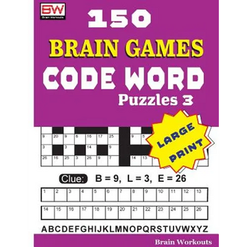 150 Brain Games - CODE WORD Puzzles 3 - Paperback