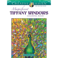 Creative Haven Magnificent Tiffany Windows Coloring Book - Paperback