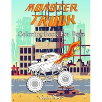 Monster Truck Coloring Book For Boys: A Coloring Book for Boys Ages 4-8 With Over 40 Pages of Monster Trucks - Paperback