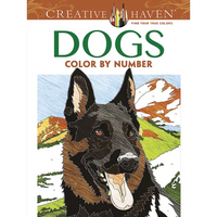 Creative Haven Dogs Color by Number Coloring Book - Paperback